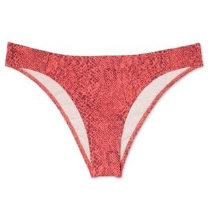NWT Women’s rust color, snake skin bikini bottoms